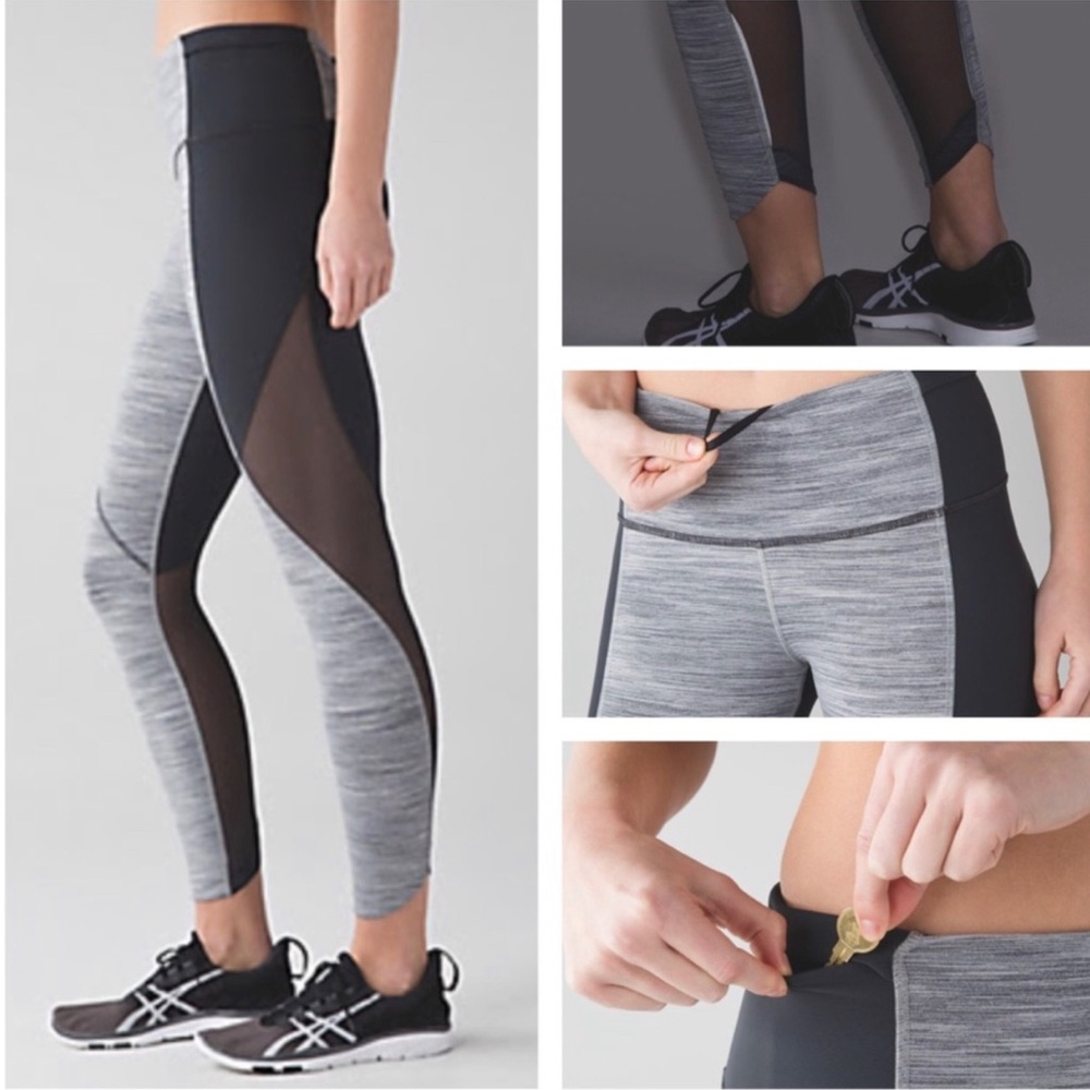 Lululemon Run With The‎ Sun Tights Black Grey - Picture 3 of 12